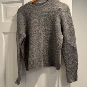 J Crew Point Sur Cozy Gray Alpaca Knit Sweater